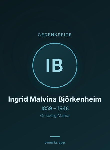 Gedenkportrait von Ingrid Malvina Björkenheim