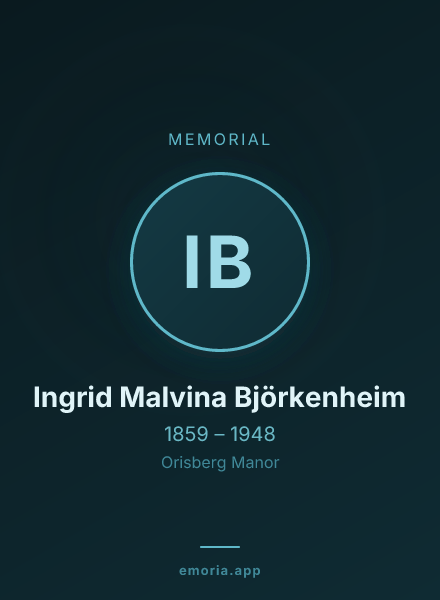 Memorial portrait of Ingrid Malvina Björkenheim