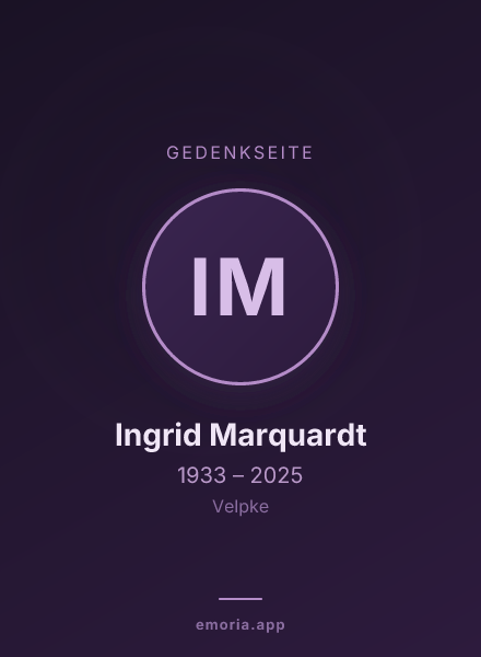 Gedenkportrait von Ingrid Marquardt