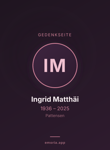 Gedenkportrait von Ingrid Matthäi