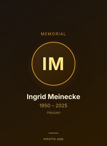 Memorial portrait of Ingrid Meinecke