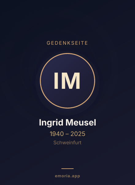 Gedenkportrait von Ingrid Meusel