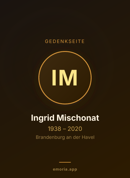 Gedenkportrait von Ingrid Mischonat
