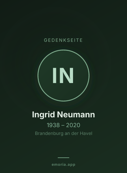 Gedenkportrait von Ingrid Neumann
