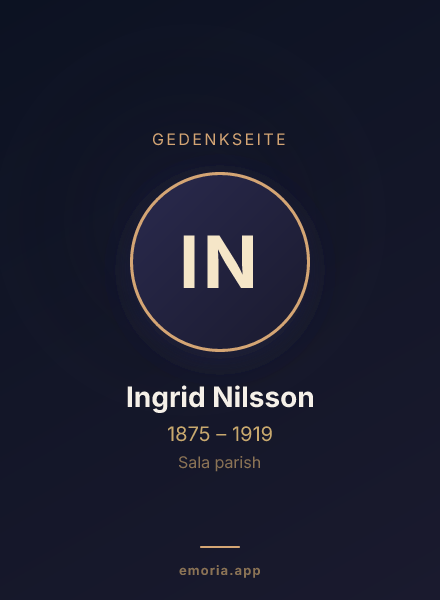 Gedenkportrait von Ingrid Nilsson