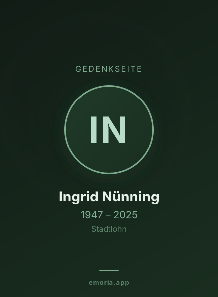 Gedenkportrait von Ingrid Nünning