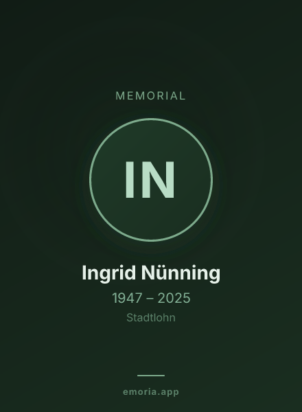 Memorial portrait of Ingrid Nünning