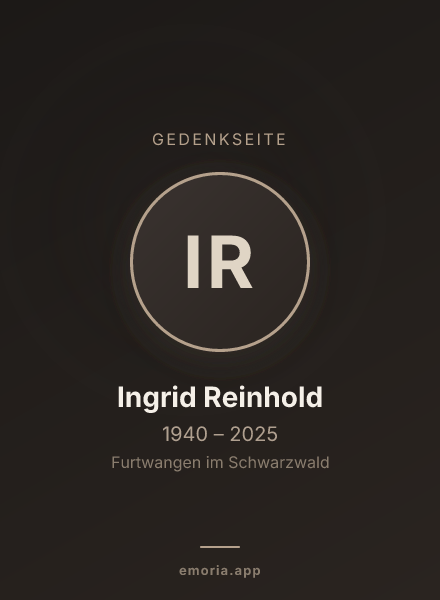 Gedenkportrait von Ingrid Reinhold