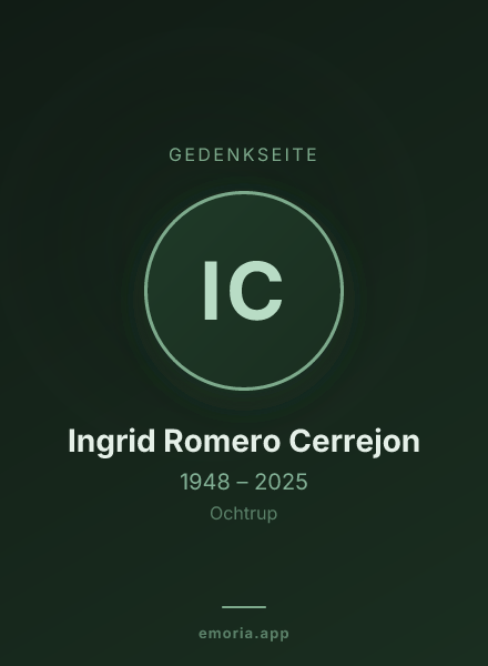 Gedenkportrait von Ingrid Romero Cerrejon