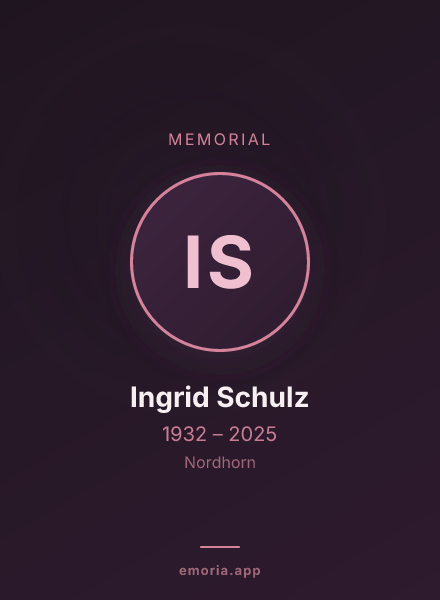 Memorial portrait of Ingrid Schulz