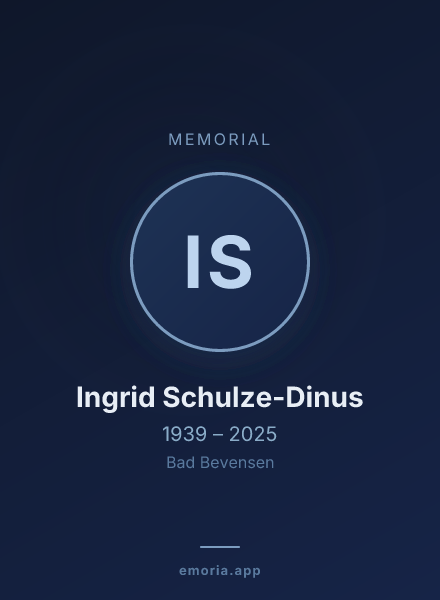 Memorial portrait of Ingrid Schulze-Dinus