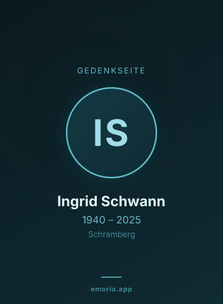 Gedenkportrait von Ingrid Schwann