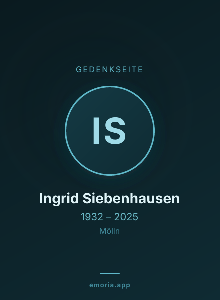 Gedenkportrait von Ingrid Siebenhausen