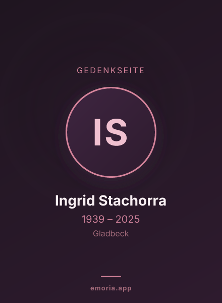 Gedenkportrait von Ingrid Stachorra