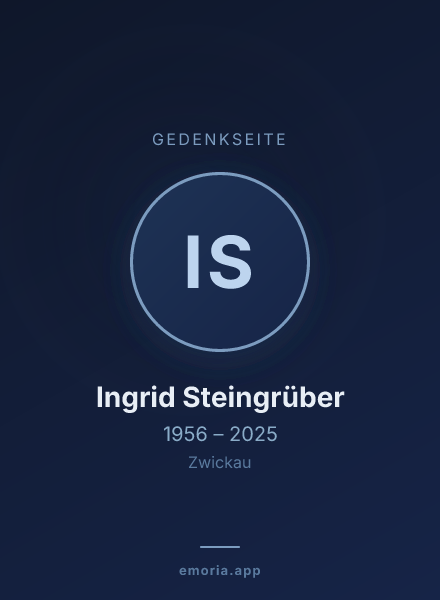Gedenkportrait von Ingrid Steingrüber