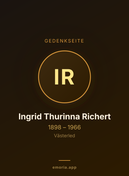 Gedenkportrait von Ingrid Thurinna Richert