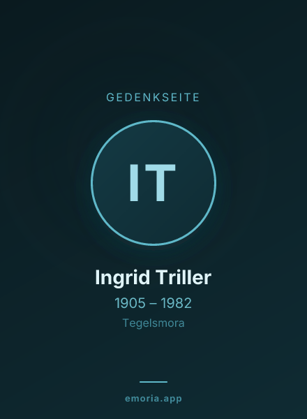 Gedenkportrait von Ingrid Triller
