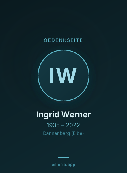 Gedenkportrait von Ingrid Werner