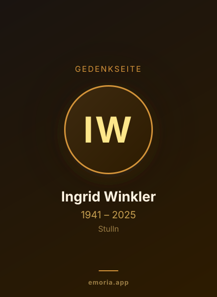 Gedenkportrait von Ingrid Winkler