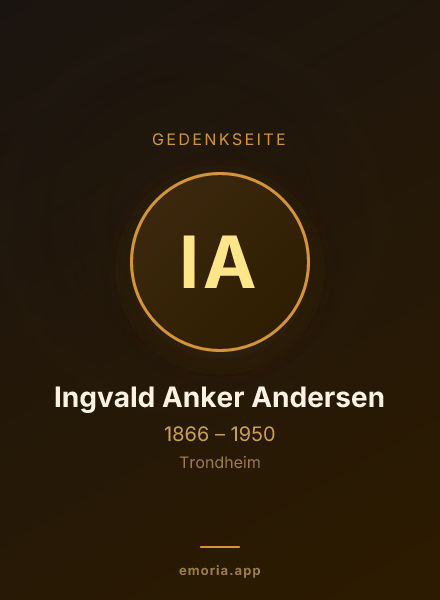 Gedenkportrait von Ingvald Anker Andersen