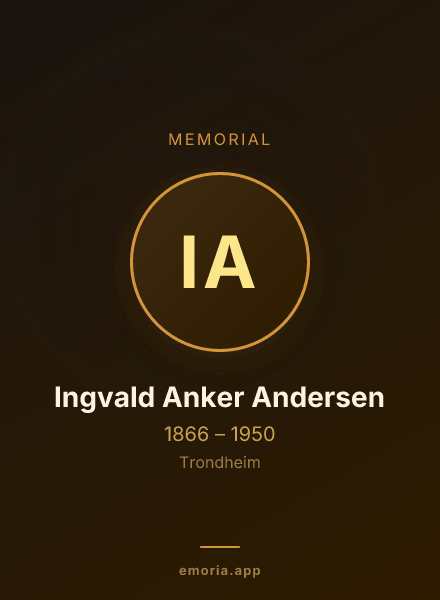 Memorial portrait of Ingvald Anker Andersen