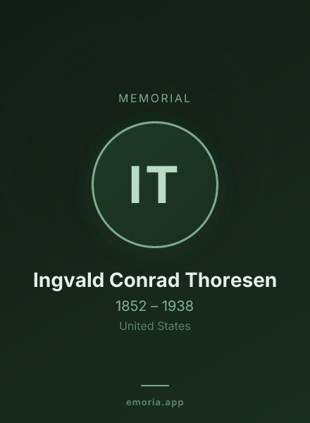 Memorial portrait of Ingvald Conrad Thoresen