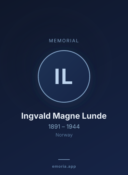 Memorial portrait of Ingvald Magne Lunde