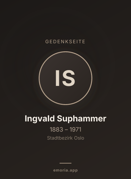 Gedenkportrait von Ingvald Suphammer