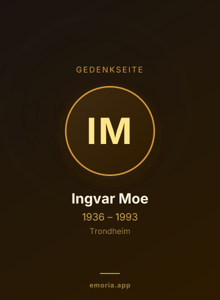 Gedenkportrait von Ingvar Moe