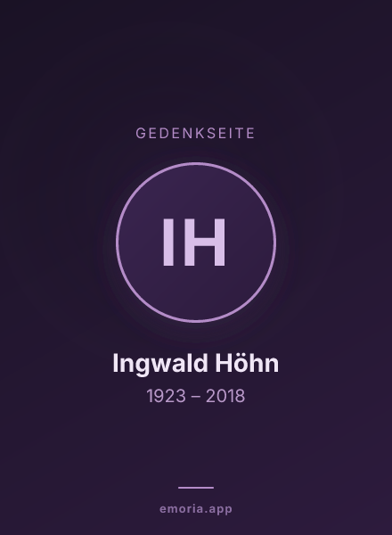 Gedenkportrait von Ingwald Höhn