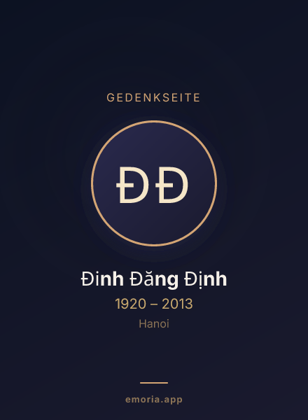 Gedenkportrait von Đinh Đăng Định