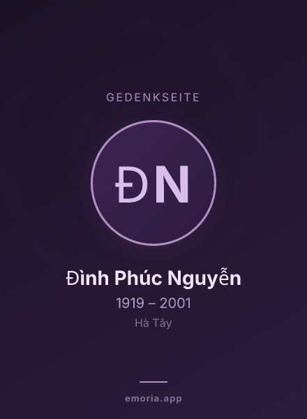 Gedenkportrait von Đình Phúc Nguyễn