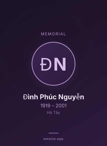 Memorial portrait of Đình Phúc Nguyễn