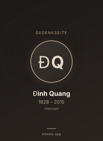 Gedenkportrait von Đình Quang