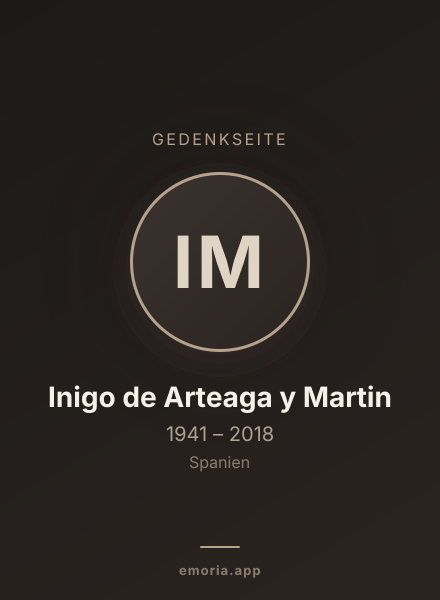 Gedenkportrait von Inigo de Arteaga y Martin