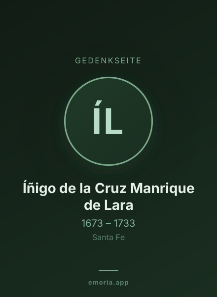 Gedenkportrait von Íñigo de la Cruz Manrique de Lara