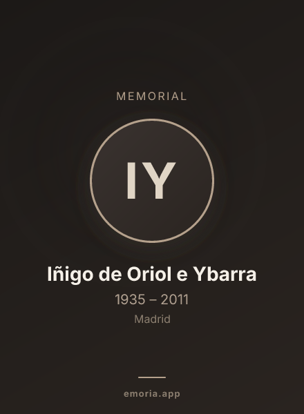 Memorial portrait of Iñigo de Oriol e Ybarra