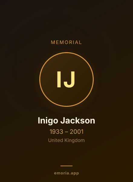 Memorial portrait of Inigo Jackson