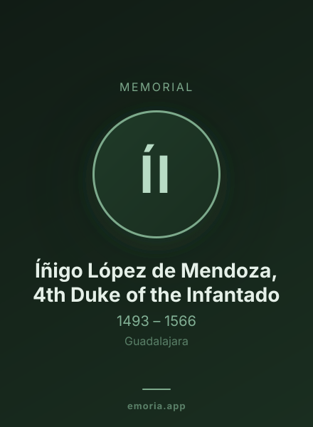 Memorial portrait of Íñigo López de Mendoza, 4th Duke of the Infantado