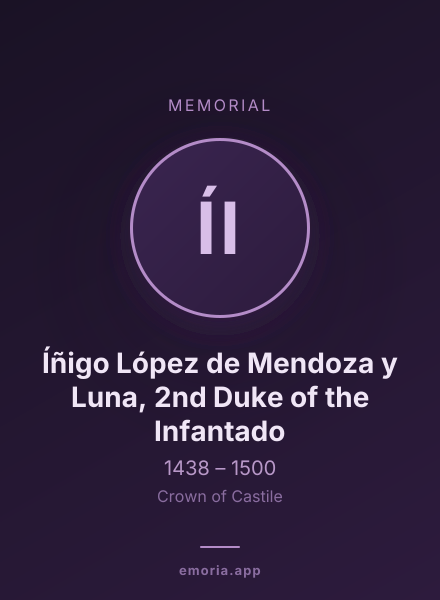 Memorial portrait of Íñigo López de Mendoza y Luna, 2nd Duke of the Infantado