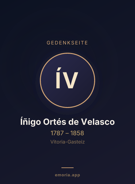 Gedenkportrait von Íñigo Ortés de Velasco