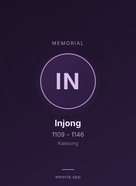 Memorial portrait of Injong