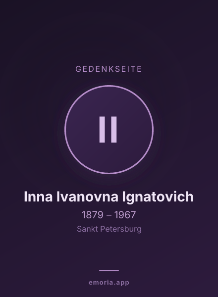 Gedenkportrait von Inna Ivanovna Ignatovich