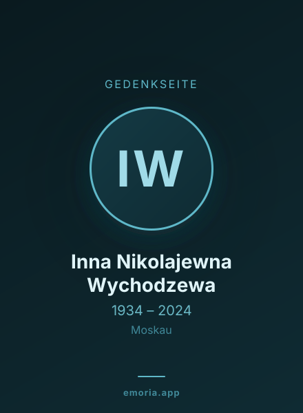 Gedenkportrait von Inna Nikolajewna Wychodzewa