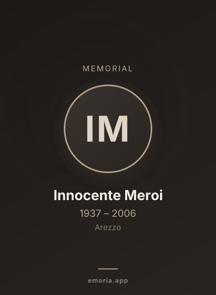 Memorial portrait of Innocente Meroi