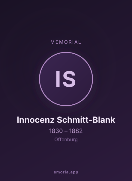 Memorial portrait of Innocenz Schmitt-Blank