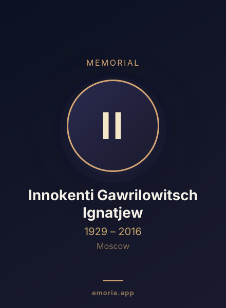 Memorial portrait of Innokenti Gawrilowitsch Ignatjew