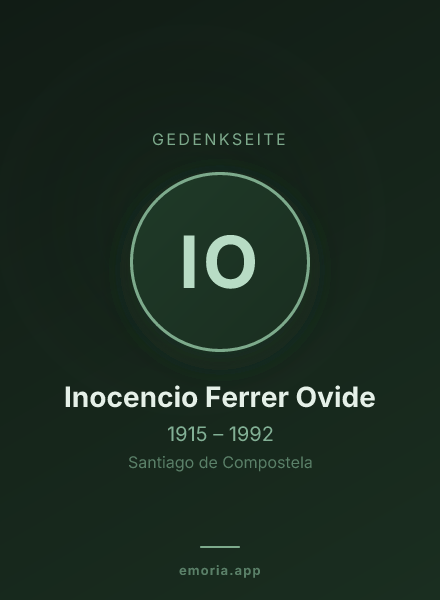Gedenkportrait von Inocencio Ferrer Ovide