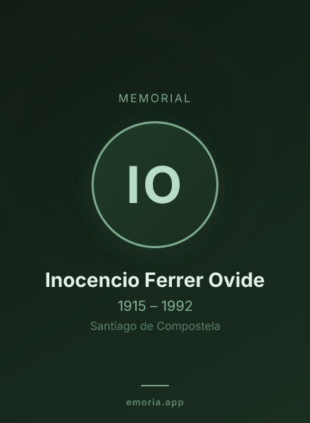 Memorial portrait of Inocencio Ferrer Ovide