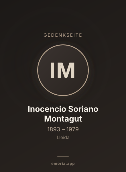 Gedenkportrait von Inocencio Soriano Montagut